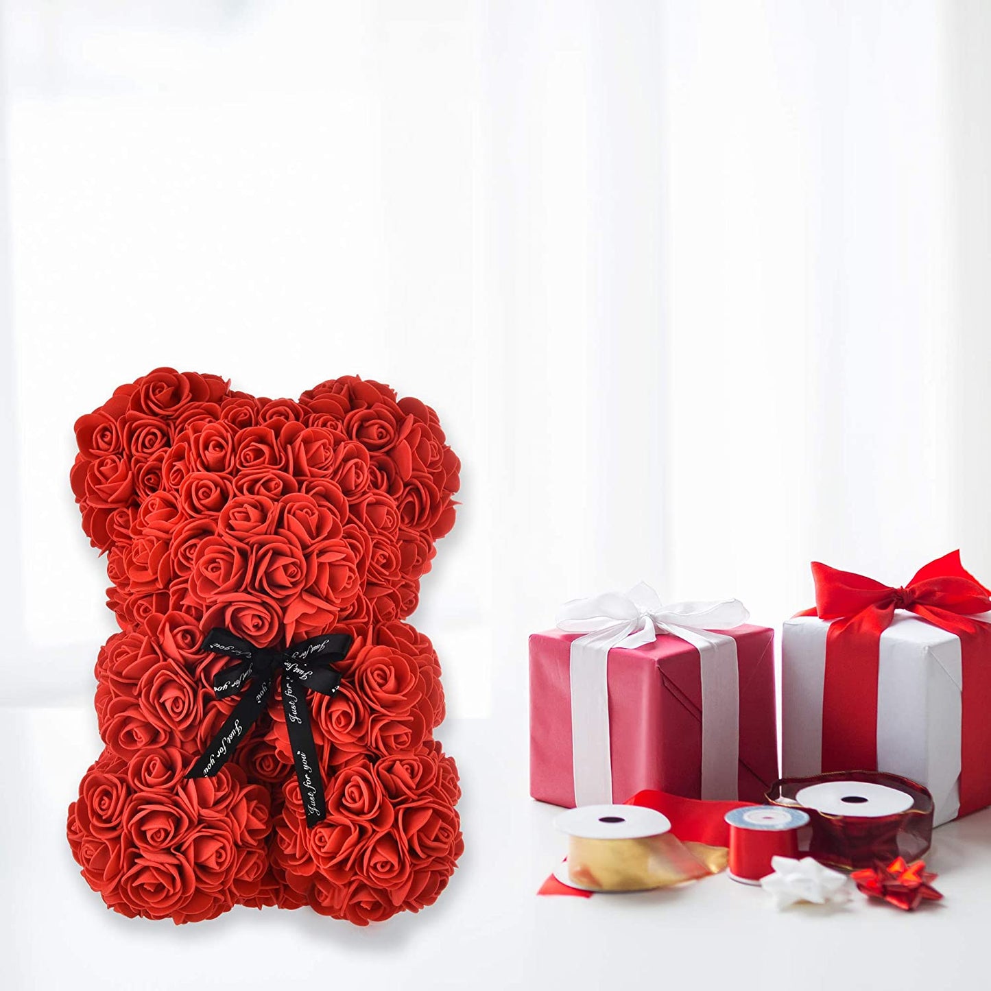 Mothers Day Mother'S Day Rose Bear Mom Gifts Mother Day Women Gifts for Mom Birthday Gifts Girlfriend Valentines Day Gifts for Her Christmas Anniversary Valentine Day Mother Gift (Red)