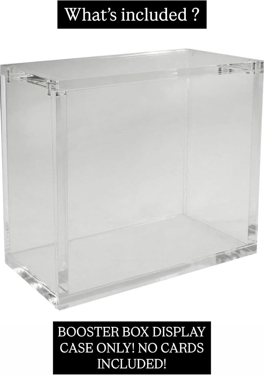Premium Acrylic Display Case with Upgraded Magnetic Lid - Designed for Pokémon Booster Box - Extra Thick