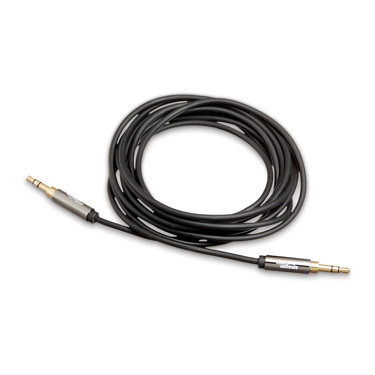 3.5Mm Auxiliary Audio Cable for Stereo Speaker or Subwoofer with Gold-Plated Plugs, 8 Foot, Black