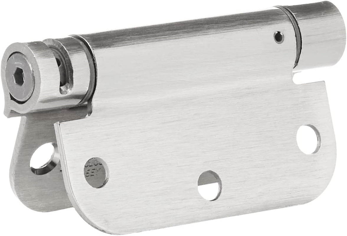 Self-Closing Door Hinge, 3.5 Inch X 3.5 Inch, 1 Piece, Satin Nickel