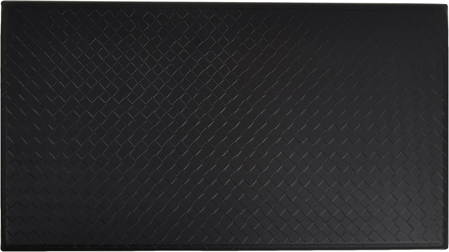 Anti-Fatigue Standing Mat, Non-Slip, Comfort Mat for Home and Office, 20W X 36L X 0.6Th In, Black, 1-Pack