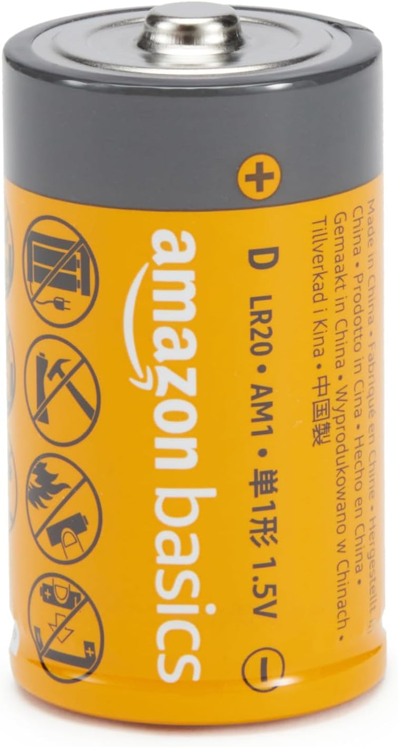 12-Pack D Cell Alkaline All-Purpose Batteries, 1.5 Volt, 5-Year Shelf Life