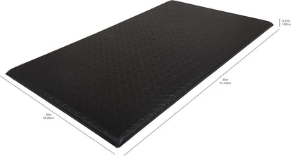 Anti-Fatigue Standing Mat, Non-Slip, Comfort Mat for Home and Office, 20W X 36L X 0.6Th In, Black, 1-Pack