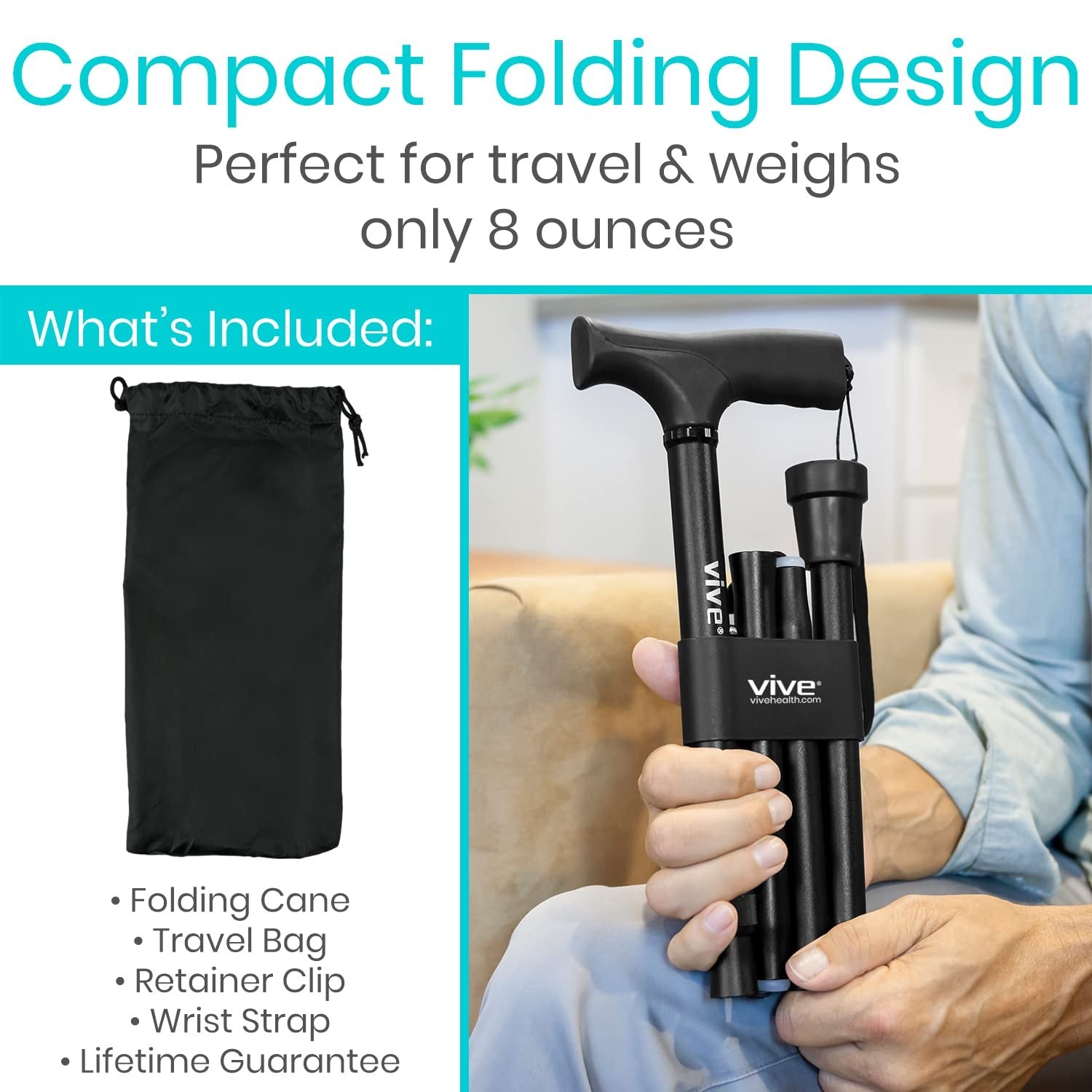 Bastón Plegable - Bastón Plegable Para Hombres Y Mujeres