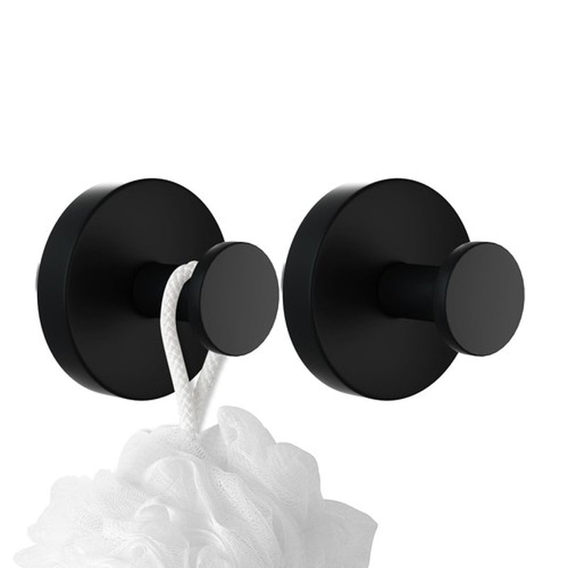 Demitumon 2 Pack Matte Black Suction Cup Shower Towel Hooks Heavy Duty Bathroom