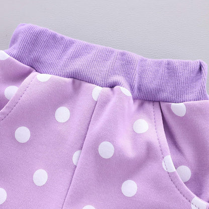 Baby Girl Clothes, 3 Pieces Long Sleeved Cute Toddler Infant Outfits Kids Tops and Pants Set