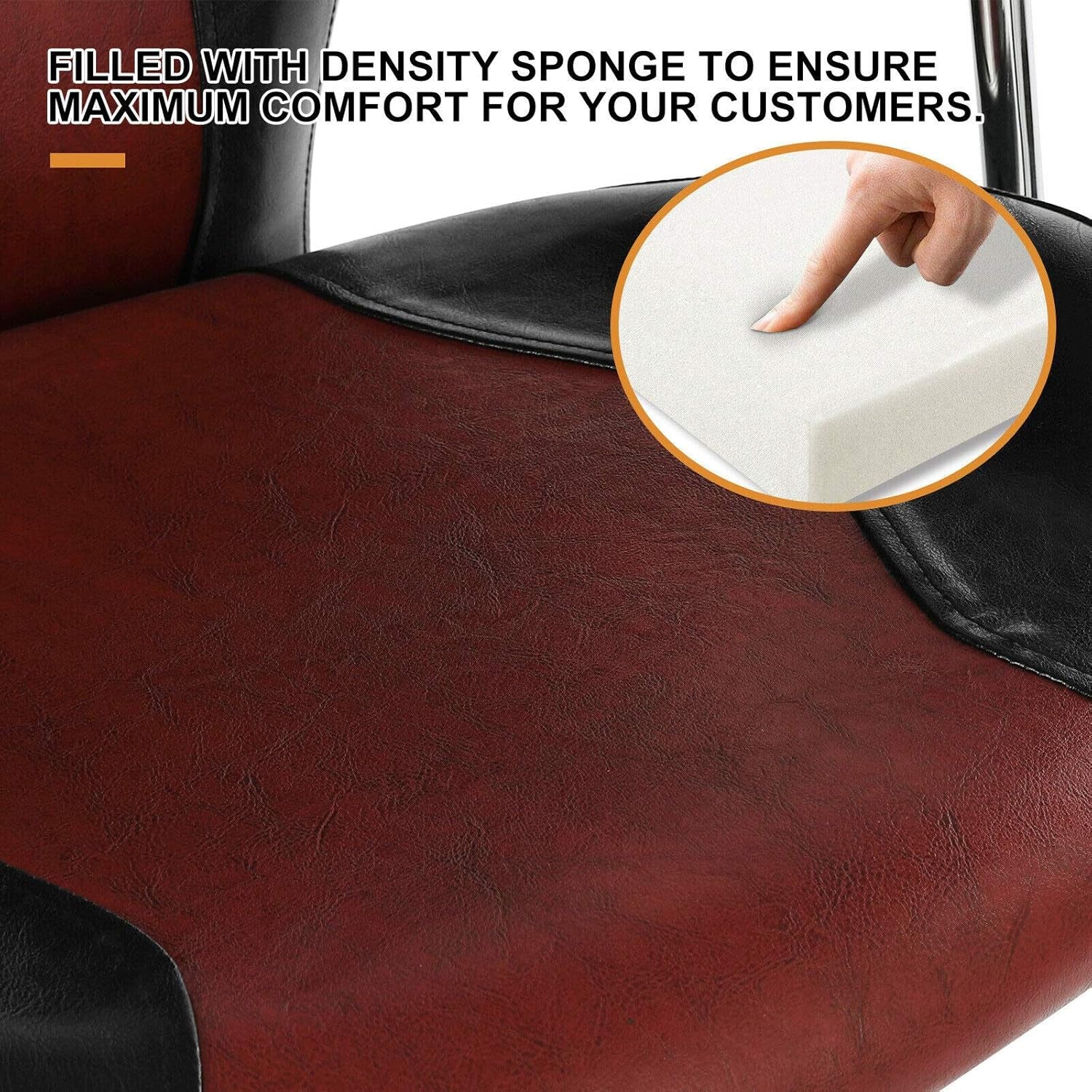 Barber Chairs, All Purpose Heavy Duty Reclining Hydraulic Hair Styling Chair for Barber Shop, Hair Salon, Salon Furniture Spa Shampoo Beauty Equipment