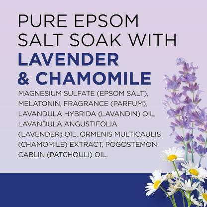 Sleep Soak with Pure Epsom Salt, Melatonin & Essential Oil Blend, 3 Lb (Pack of 4)