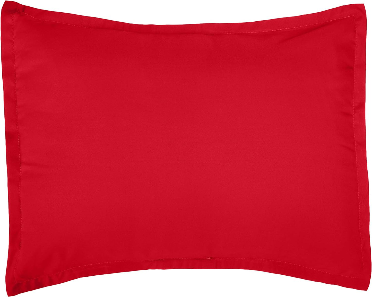 2 Piece Easy Wash Microfiber Kid'S Comforter and Pillow Sham Set, Twin, Red, Solid
