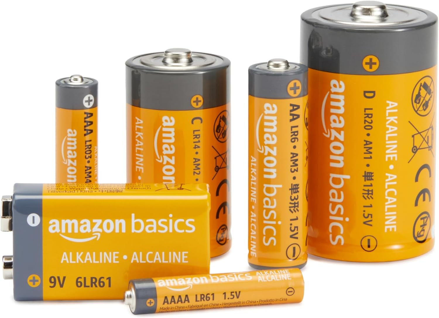 12-Pack D Cell Alkaline All-Purpose Batteries, 1.5 Volt, 5-Year Shelf Life