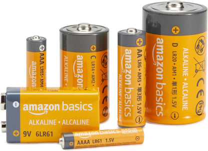 12-Pack D Cell Alkaline All-Purpose Batteries, 1.5 Volt, 5-Year Shelf Life
