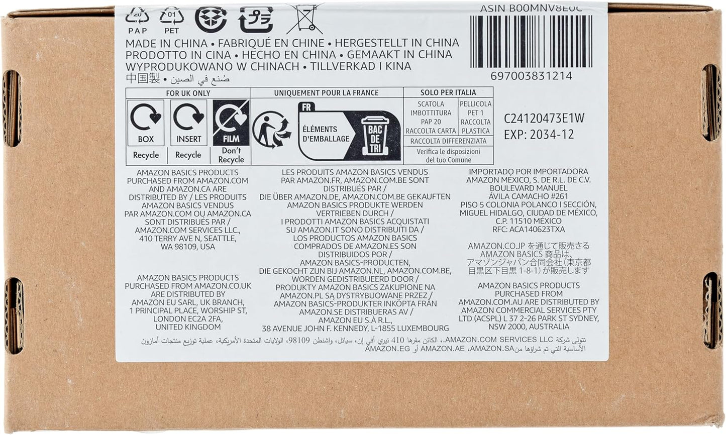 48-Pack AA Alkaline High-Performance Batteries, 1.5 Volt, 10-Year Shelf Life