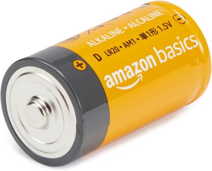 12-Pack D Cell Alkaline All-Purpose Batteries, 1.5 Volt, 5-Year Shelf Life