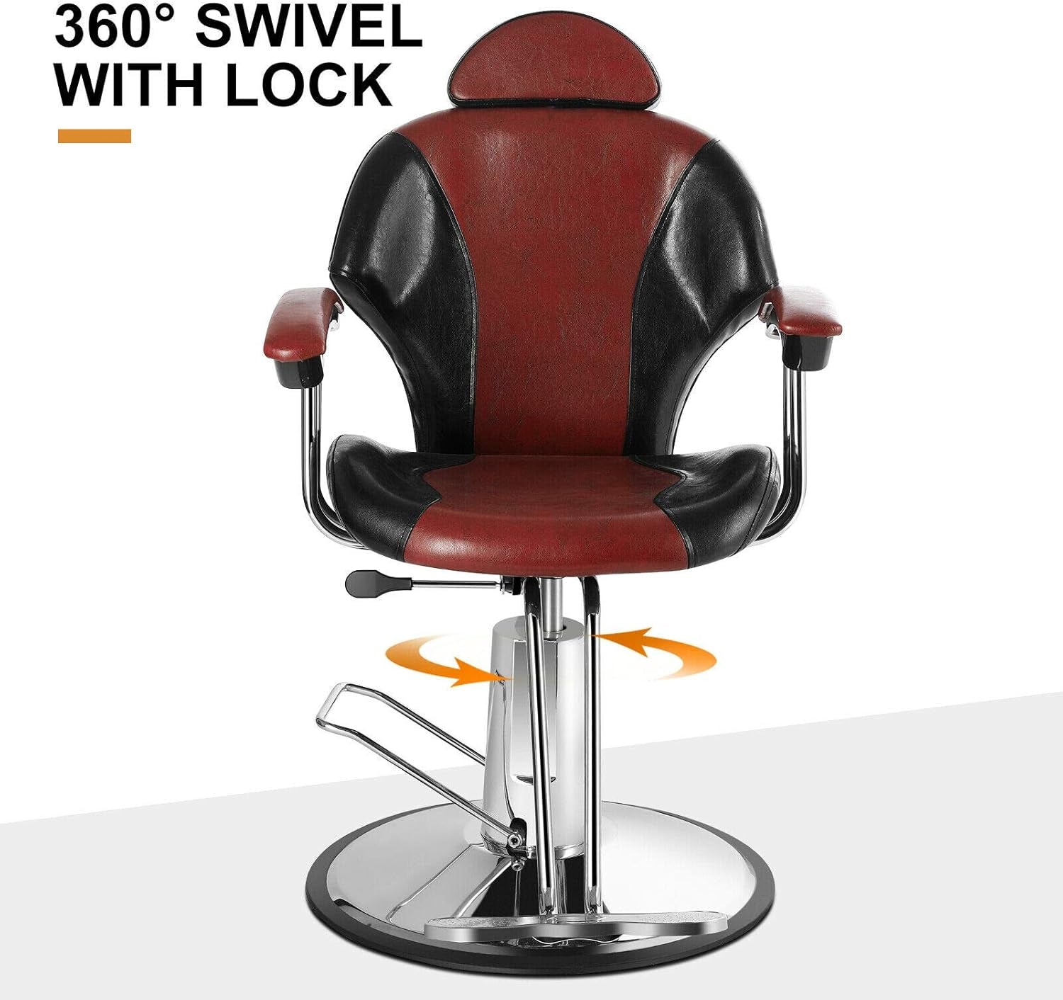 Barber Chairs, All Purpose Heavy Duty Reclining Hydraulic Hair Styling Chair for Barber Shop, Hair Salon, Salon Furniture Spa Shampoo Beauty Equipment