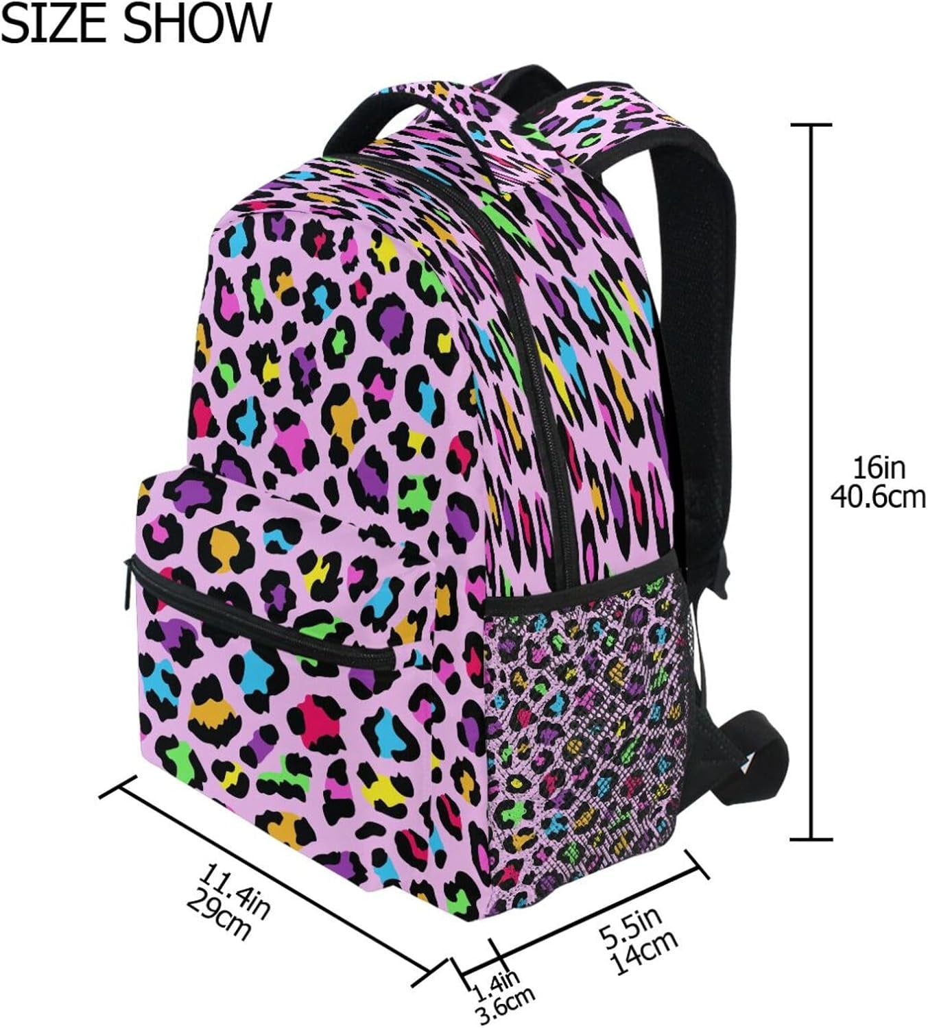 Toddler Backpack for School Rainbow Cheetah Leopard Boys Girls Kids School Bags Bookbag Elementary Children Bookbags Casual Travel Back Pack