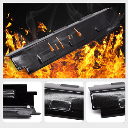 Grill Heat Plate Shield for Charbroil 463230710 463230515 463230514 463230513 Kenmore Thermos Nexgrill 720-0888 720-0888N Replacement Parts 14 5/8 Inch Porcelain Steel Set of 5 KP734