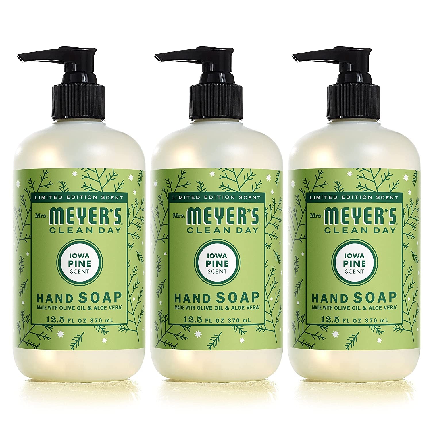 CLEAN DAY Hand Soap, Made with Essential Oils, Biodegradable Formula, Limited Edition Iowa Pine, 12.5 Fl. Oz - Pack of 3