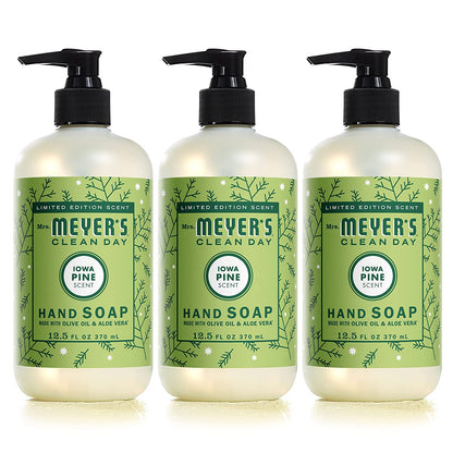 CLEAN DAY Hand Soap, Made with Essential Oils, Biodegradable Formula, Limited Edition Iowa Pine, 12.5 Fl. Oz - Pack of 3