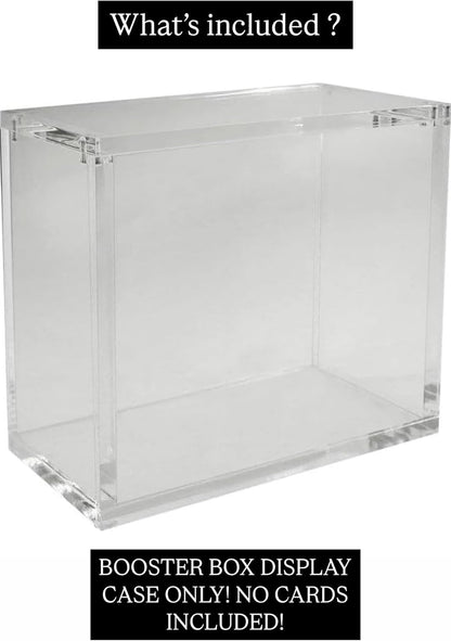 Premium Acrylic Display Case with Upgraded Magnetic Lid - Designed for Pokémon Booster Box - Extra Thick