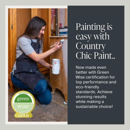 Country Chic All-In-One Chalk Paint for Furniture, Cabinets, Home Decor, Eco-Friendly, Matte Finish, Built-In Primer & Top Coat for Wood, Metal - Driftwood (Brown) - Pint 16 Oz (475 Ml)
