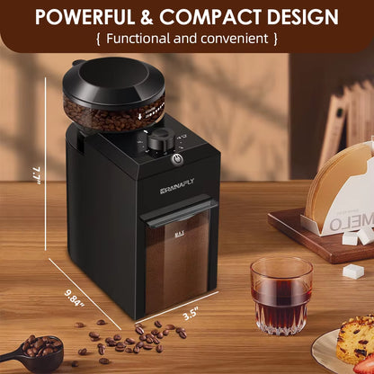 Automatic Burr Mill Coffee Grinder Electric Coffee Bean Grinding with 28 Adjustable Gears for Espresso French Press Drip Coffee