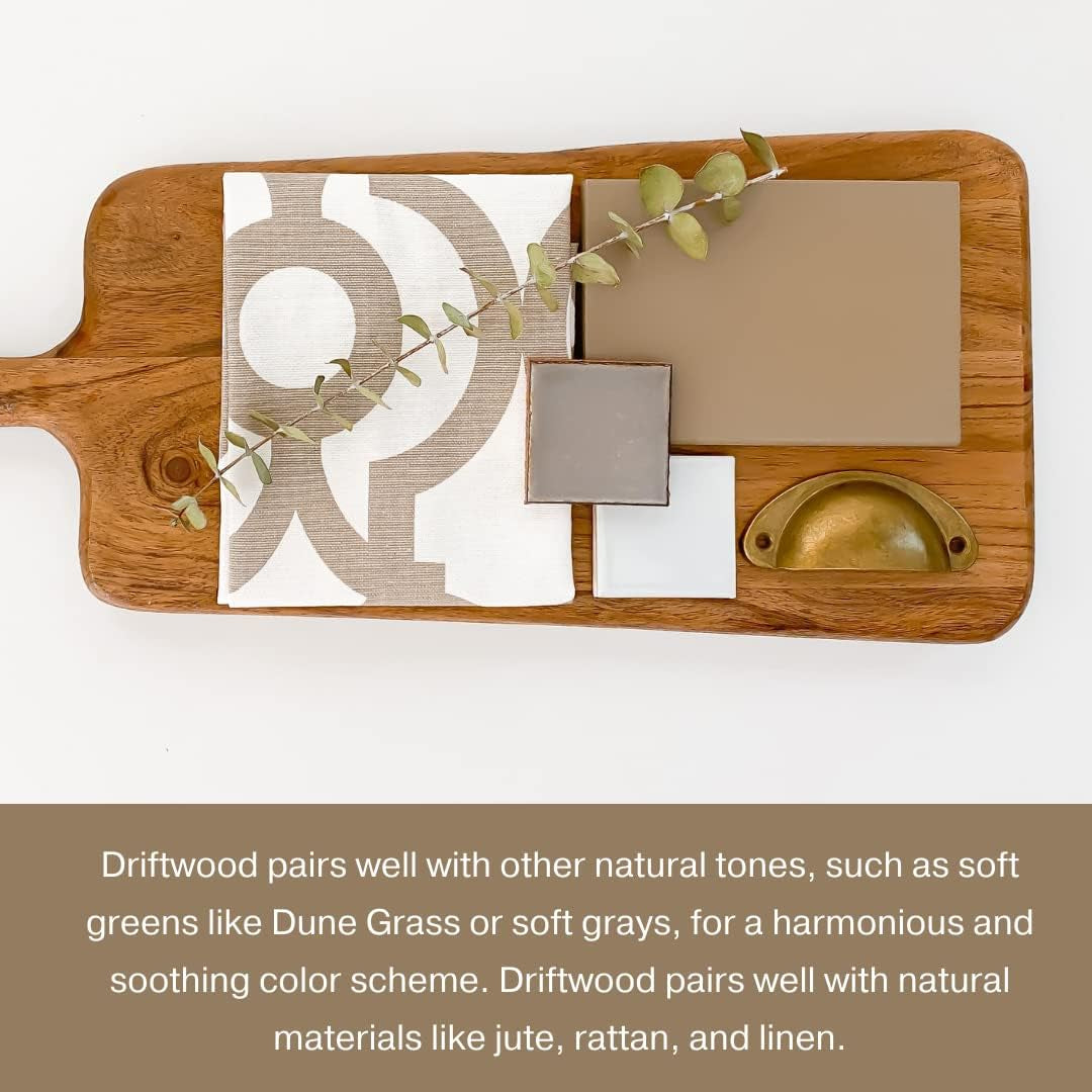 Country Chic All-In-One Chalk Paint for Furniture, Cabinets, Home Decor, Eco-Friendly, Matte Finish, Built-In Primer & Top Coat for Wood, Metal - Driftwood (Brown) - Pint 16 Oz (475 Ml)