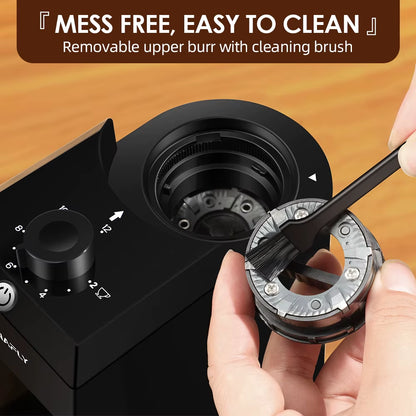 Automatic Burr Mill Coffee Grinder Electric Coffee Bean Grinding with 28 Adjustable Gears for Espresso French Press Drip Coffee
