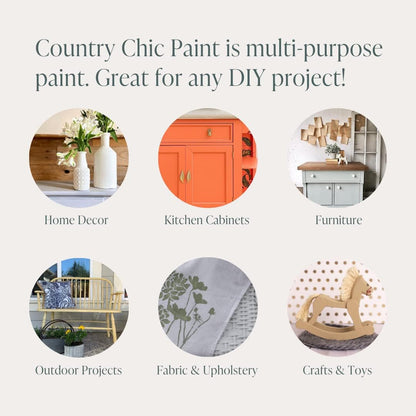 Country Chic All-In-One Chalk Paint for Furniture, Cabinets, Home Decor, Eco-Friendly, Matte Finish, Built-In Primer & Top Coat for Wood, Metal - Driftwood (Brown) - Pint 16 Oz (475 Ml)