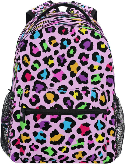 Toddler Backpack for School Rainbow Cheetah Leopard Boys Girls Kids School Bags Bookbag Elementary Children Bookbags Casual Travel Back Pack