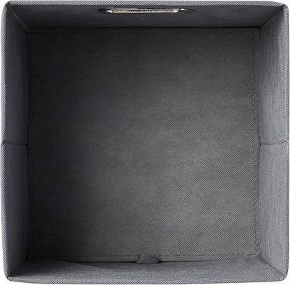 Collapsible Cube Storage Organizer Bins, 6-Pack, 10.5 X 10.5 X 11 Inches, Light Grey