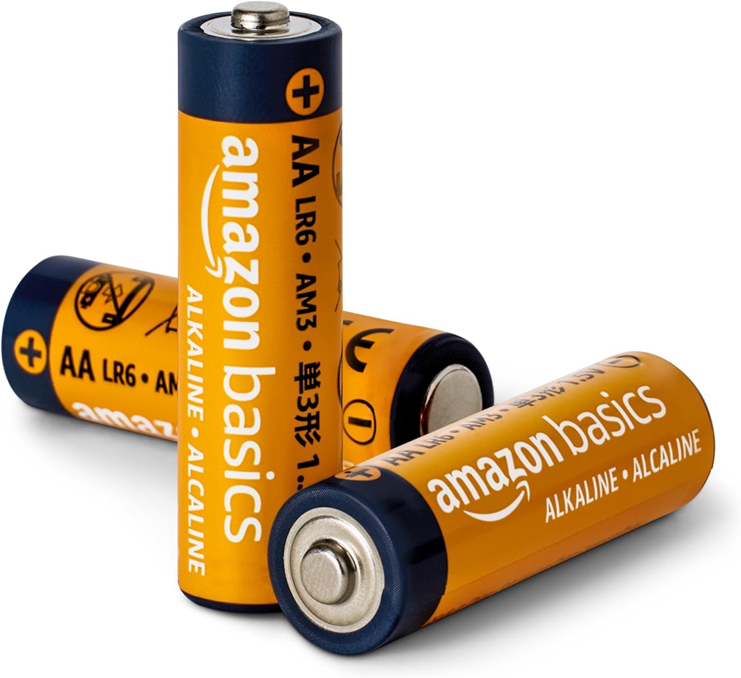 48-Pack AA Alkaline High-Performance Batteries, 1.5 Volt, 10-Year Shelf Life